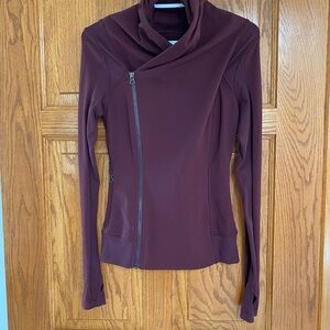 Lululemon Burgundy Asymmetrical Zip Jacket